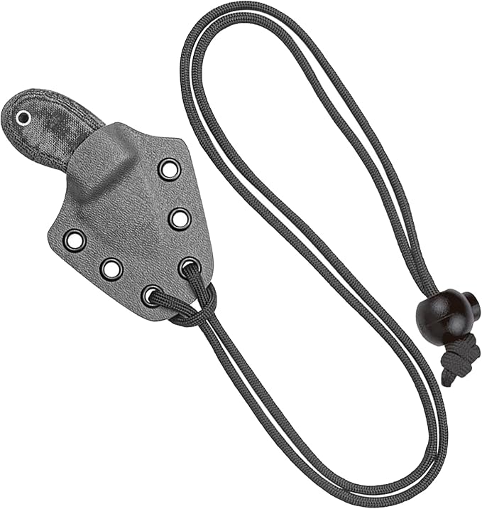 Condor Tool &amp Knife Tortuga Neck Knife | 1075 High Carbon Steel Belt Knife with a Micarta Handle | Fixed Blade Knife Necklace with a Kydex and Paracord Sheath | 1.43in Blade | 3.18oz