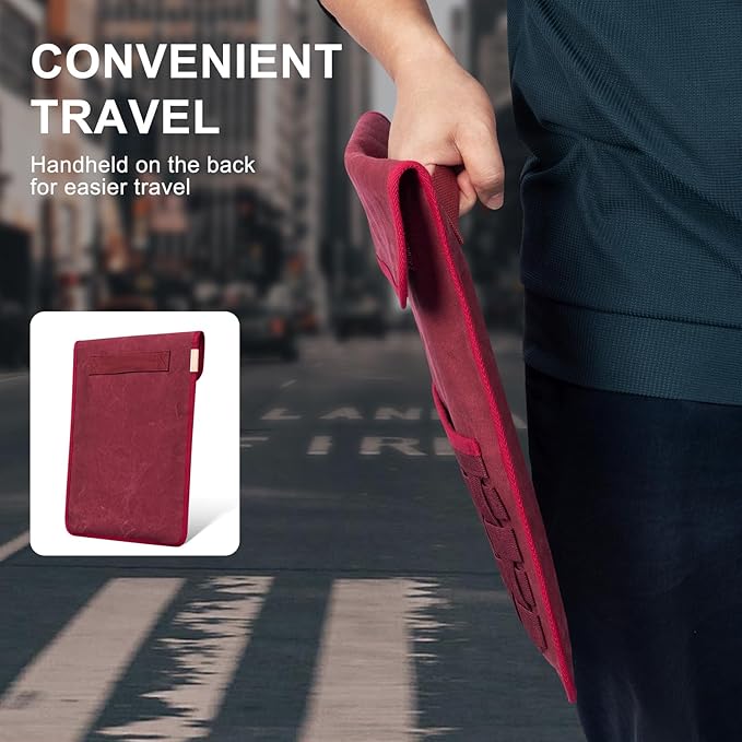 Gexmil Protective Tablet Sleeve for iPad Pro 13 Inch (M4) 2024 iPad Air 13 Inch M3/M2 iPad Pro 12.9 InchGalaxy Tab S9 Plus/S10+/S10 Plus/S9 FE+/S9 FE Plus 12.4 Red