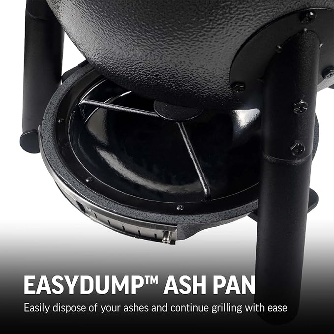 Char-Griller® AKORN® Jr. Portable Kamado Charcoal Grill and Smoker with Cast Iron Grates and Locking Lid with 155 Cooking Square Inches in Ash Model E86714