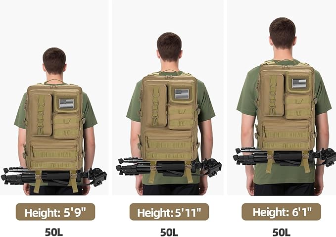 ANILD Tactical Backpack Army 3 Days Assault Pack Bag Military Molle Backpack Heavy Duty Rucksack Water Resistant
