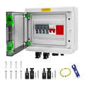 DC600V Solar Combiner Box IP65 2-In-1-Out 32A Circuit Breaker with Surge Protector&amp Fuse PV Combiner Box IP65 Waterproof Enclosure for Solar Panel Systems