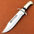 Heavy-Duty Outdoor Tool with Serrated Blade and Sheath - HBJ-IU Hunting Knife Hunting Knives Hunting Bowie Knife Historical Replica Bowie Knife EDC Knife
