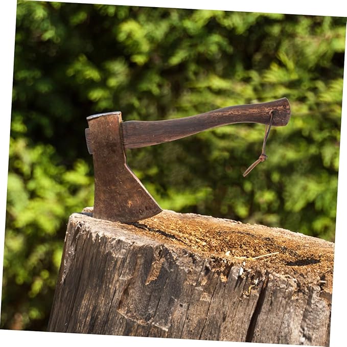Mini Axe Handle 2Pcs Set Short Wooden Hatchet Grip Replacement for Wood Splitting Practical Sturdy Real Wood Construction Suitable for Camping and Outdoor Use