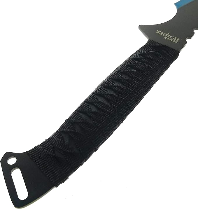 25 Inch Katana-Style Machete with Nylon Carrier Stainless Steel Blade for Camping Outdoor Activities Display and Gift - Blue