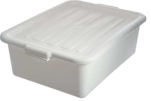 Carlisle FoodService Products N4401102 Comfort Curve™ Ergonomic Wash Basin Tote Box 7 Deep White (Pack of 12)