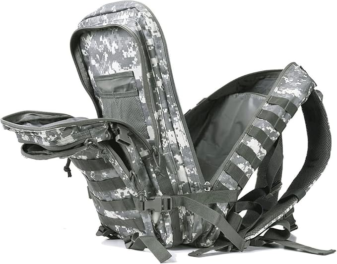 Military Tactical Backpack Large Army 3 Day Assault Pack Molle Bag Backpacks (ACU Camo) (Acu Camo)