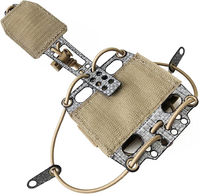 Tactical Helmet Battery Pouch Battery Storage Holder Pack with Hook and Loop Counterweight Bag for Airsoft Helmet