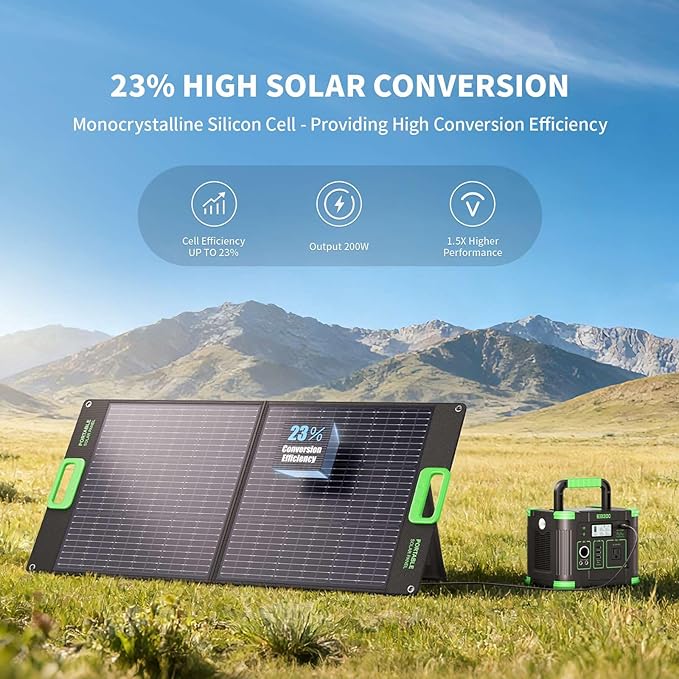 100W Portable Solar Panel for Power Station Generator 20V Foldable Solar Cell Solar Charger with High-Efficiency Battery Charger for Outdoor Camping Van RV Trip