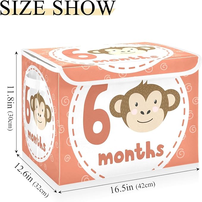 6_months Storage Bins with Lids Foldable Organizer Storage Storage Box with Lids for School Supply Dormroom Storage