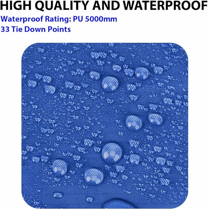 Gold Armour Rainfly Tarp Hammock Premium 14.7ft/12ft/10ft/8ft Rain Fly Cover Waterproof Ultralight Camping Shelter Canopy Survival Equipment Gear Camping Tent Accessories (Blue 14.7ft x 12ft)