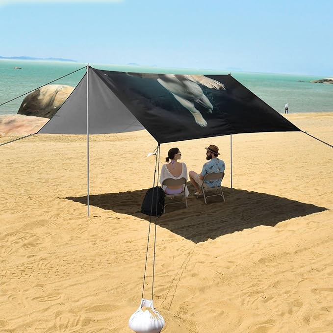 ALAZA Funny Puppy Underwater Beach Tent Sun Shelter Portable Canopy Sunshade for Outdoor Camping Picnics Backyard Fun 10x9 ft
