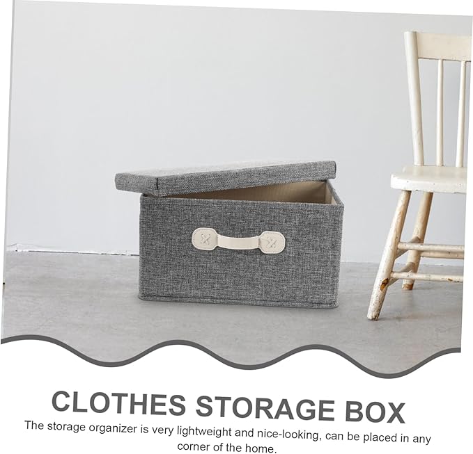 BESTOYARD Cloth Storage Bin Wear-resistant Clothing Organizer Lid for Bedroom Multi-functional Use for Clothes Toys and Books Stylish Storage for Home