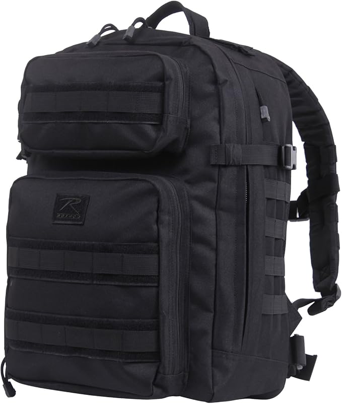 Rothco Fast Mover Tactical Backpack - Outdoor Hiking Pack for EDC Essential Gear (Black)