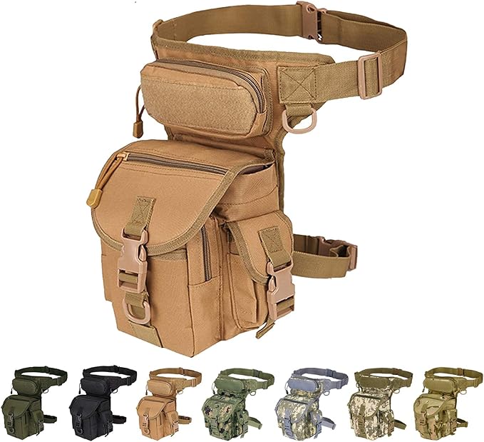 Multi-Purpose Tactical Drop Leg Bag Tool Fanny Thigh Pack Leg Rig Military Motorcycle Camera Versipack Utility Pouch Black/Coyote Tan/Army Green/Camouflage 7 Colors Available