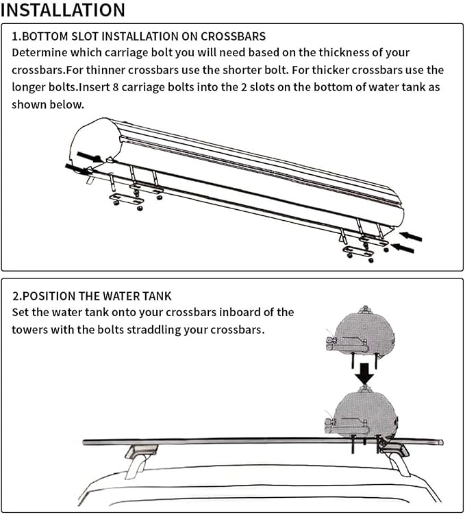 Pressurized Water Tank for Camping Shower Solar Shower Roof Rack Mount Road Shower for Water Storage Overlanding and Camping (20L)