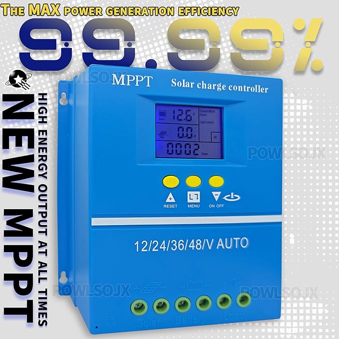 60A/80A/100A High-Efficiency MPPT Solar Charge Controller Multi-Voltage Compatibility (12V/24V/36V/48V) and Intelligent Protection (80A)