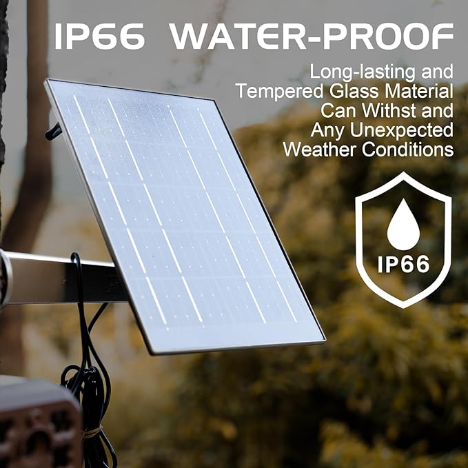 Trail Camera Solar Panel with Battery 6V/7400mAh 12V/3700mAh Solar Panel for Trail Camera 24/7 Power Supply IP66 Waterproof Solar Battery Charger for Trail Cameras X X Pro Pro 3.0 X Gen 2.0 3.0