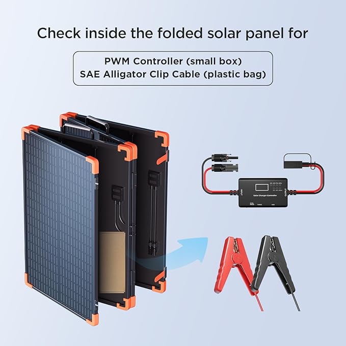 ZOUPW 200W Portable Solar Panel (Tempered Glass)Heavy-Duty Foldable Mono Solar Charger for Jackery Explorer 1000 v2/EcoFlow Delta 2/BluettiIP67 Waterproof Off-Grid Power for RV Camping Power Backup