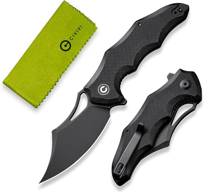CIVIVI Chiro Pocket Knife for EDC Folding Knife with Flipper 3.1 14C28N Blade G10 Handle Utility Knife for Men Women C23046-1