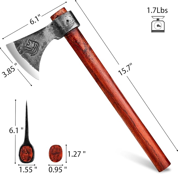 NEDFOSS Vikings Throwing Axes 16 inches Throwing Axe Set with 1065 High Carbon Steel &amp Wooden Handle. Perfect for Axe Throwing Game Recreation Competition &amp Great Gift for Men