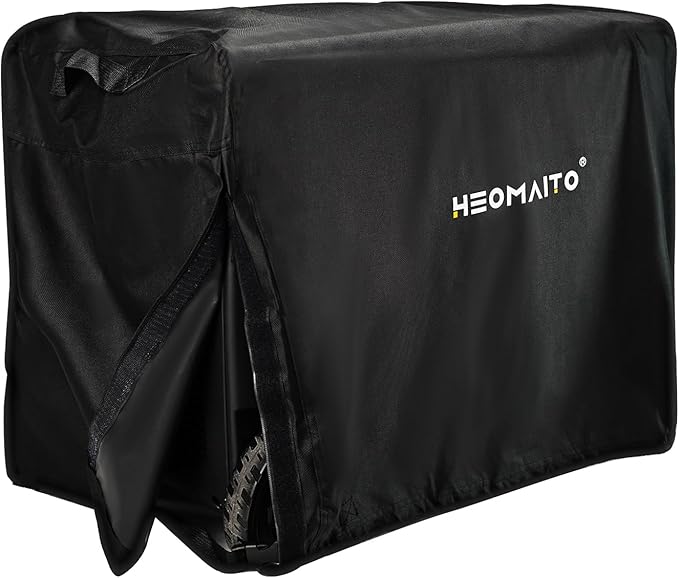 Generator Cover Heavy Duty Waterproof 26 Portable Generator Protection Cover 600D Universal for Most 3000-5000 Watt Portable Generators 26”L x 20”W x 20”H Black
