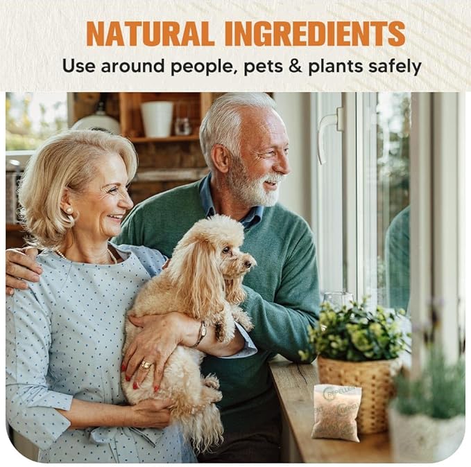 Pest Control Mouse Repellent Indoor Rodent Repellent Indoor/Outdoor Mice Repellent Indoors Natural Rat Repellent for House Keep Mice Roach Ant and Spider Away from Home Mouse Deterrents- 8P