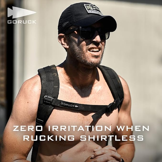 GORUCK Ruck Plate Carrier 3.0 - Streamlined Weighted Rucking Backpack w/Ergonomic Back Support &amp Extra Padded Straps - Compatible Ruck Plates Black