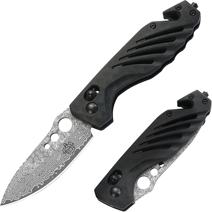 Valentine's &amp Birthday Gift for Men - Ultimate Pocket Folding Knife with AXIS Lock Glass Breaker &amp Rope Cutter &amp Gift Box for Him Husband Boyfriend Father - EDC Camping &amp Emergenc