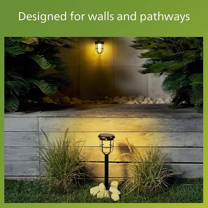 Philips Solar LED 1-Pack Ultra-Efficient Wall Lantern - Radii Dusk to Dawn Automatically Linkable Daylight and Motion Sensor 3000K Bright White Light IP44 Black
