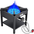 Bestfire 260000 BTU Outdoor Propane Gas Stove with 0-20 PSI Adjustable Regulator and Steel-Braided Hose for Outdoor Home Cooking and Turkey Frying