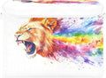 AIXIWAWA Lidded Storage Cube (Lion and Rainbow) Fabric Foldable Closet Bins with Flip Lid and Handles Organizer Basket Container 16.5 x 12.6 x 11.8 IN