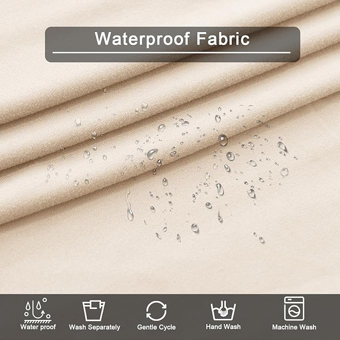 KRFOONN RV Dinette Cushion Covers Waterproof Camper Cushions Cover Replacement Couch Cushion Slipcovers Washable RV Bench Seat Covers for Travel Trailer Couch (2 Backrest Cover &amp 2 Bench Cover W0