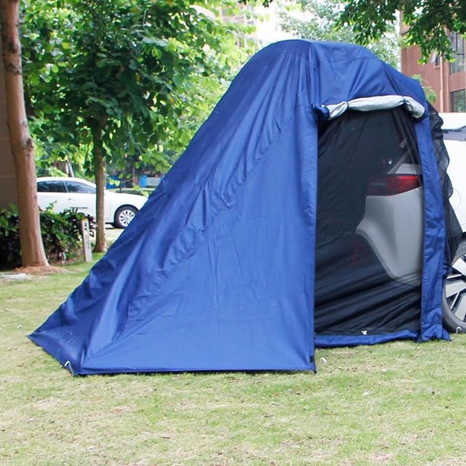 SUV Tent Portable Waterproof Tailveil Tent Awning Sun Shelter Double Rainproof Design Hook and Loop Fixing Travel Bird Car Rear Tent for Outdoor Camping Hiking Travel Easy Installation
