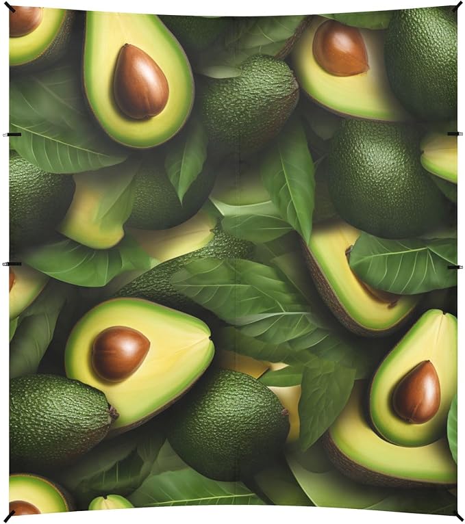 ALAZA Avocado Fruit Beach Tent Sun Shelter Portable Canopy Sunshade for Outdoor Camping Picnics Backyard Fun 10x9 ft