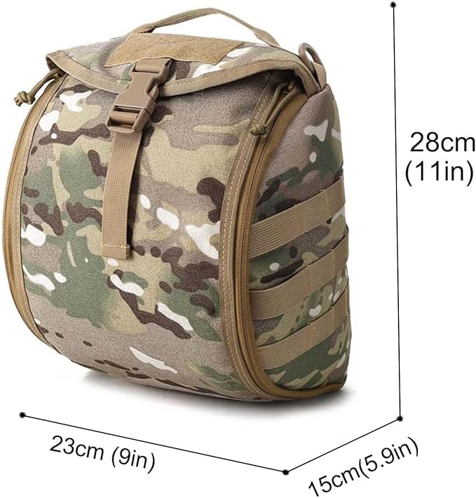 Tactical Helmet BagAirsoft MOLLE Clamshell Helmet Storage Pack Carrying Bag Case