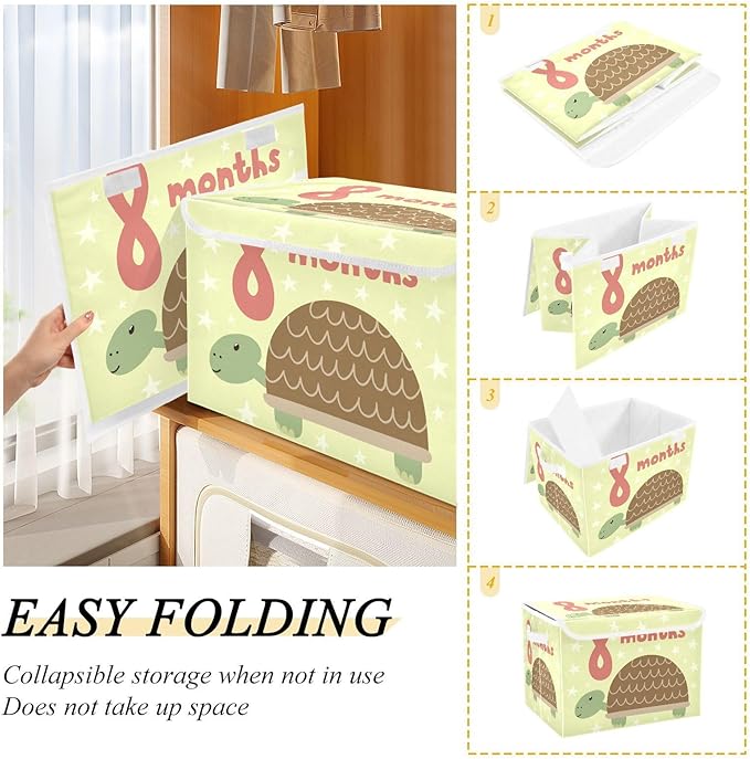 8_months Storage Boxes with Lids Stackable Closet Organizers Bins with Lids for Clothes for School Supply Office Basket
