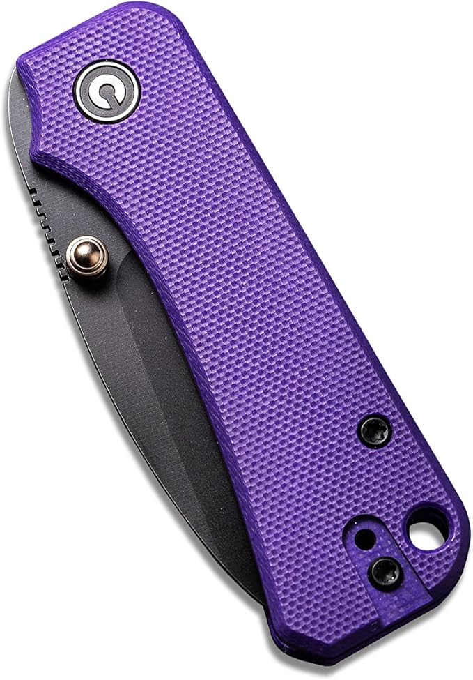 CIVIVI Baby Banter Pocket Folding Knife for EDC 2.34 Blade Small Knife with Titanium Thumb Stud Opener (Purple)