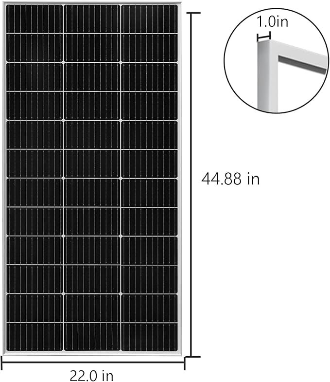 120 Watt 12Volt Solar Panel Starter Kit Monocrystalline Module 10A Charge Controller for RV Boats Trailer CamperCabin Off-Grid System(120W Solar kit)