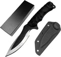 9.4 Outdoor Full Tang Fixed Blade Knife with Kydex Sheath 3.77 8Cr13mov Steel Blade G10 Handle Utility EDC Knife for Camping Hiking Fishing Survival Gift