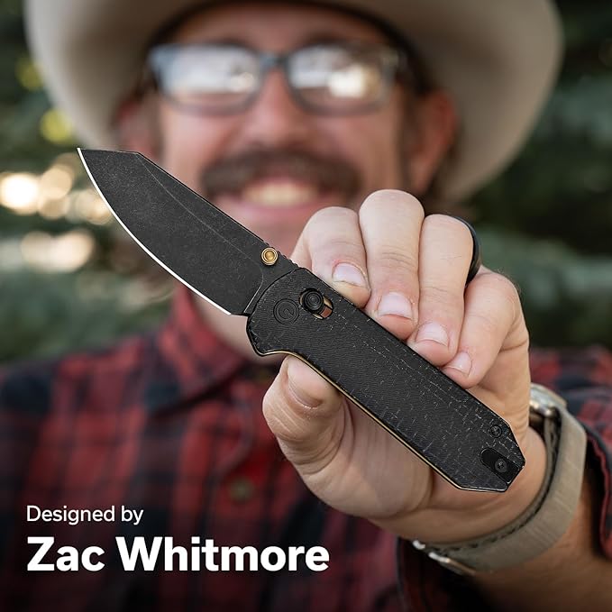 CIVIVI Yonder Folding Pocket Knife for EDC Crossbar Lock Knife with 2.88 14C28N Blade Micarta Handle Small Lightweight Knife Gifts for Men Women Camping Hiking Designed by Zac Whitmore C23073B-2