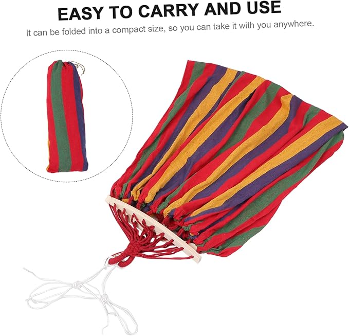 BESPORTBLE 150kg Rollover Camping Hammock Tightly Braided Ties Compact for Travel