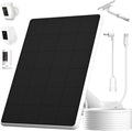 6W Solar Panel for Ring Spotlight Cam Battery &amp Stick Up Cam Battery High-Efficiency Solar Charger with 360° Adjustable Retractable Bracket &amp 10ft Cable