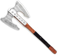 Armory Replicas™ Viking Double-Bladed Axe with Carbon Steel Blades and Leather-Wrapped Walnut Handle