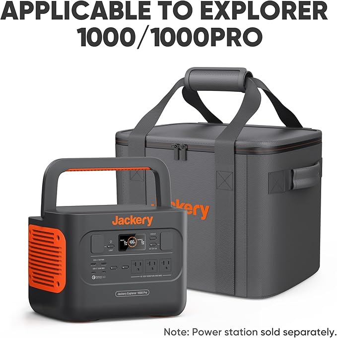 Jackery Carrying Case Bag (M Size) for Explorer 880/1000/1000 v2/1000 Plus/2000 v2 Portable Power Station - Black (Power Station Not Included)