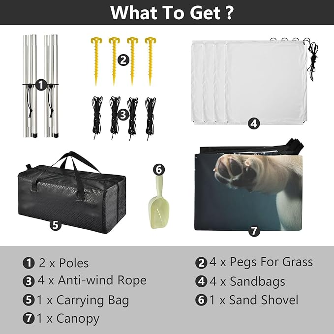 ALAZA Funny Puppy Underwater Beach Tent Sun Shelter Portable Canopy Sunshade for Outdoor Camping Picnics Backyard Fun 10x9 ft