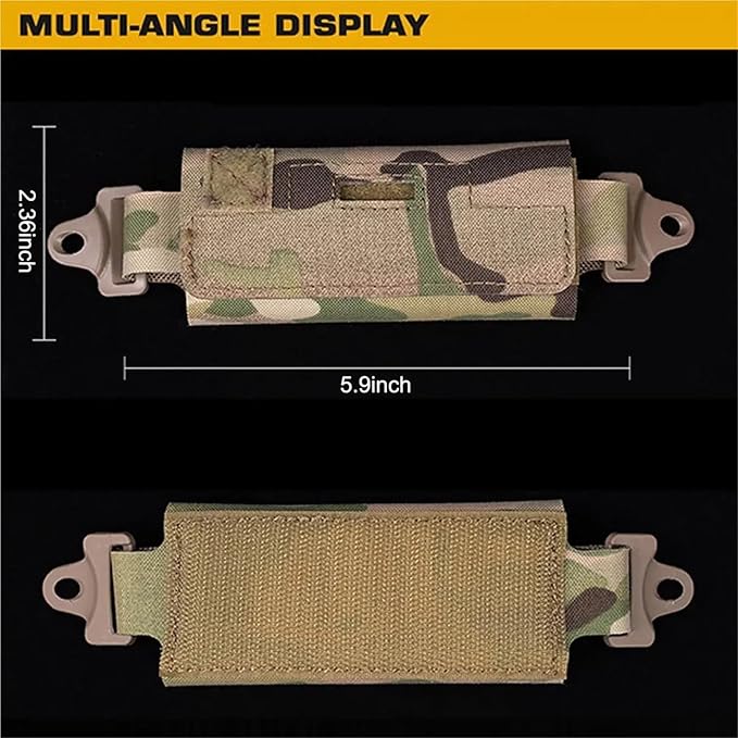 Tactical Helmet Counterbalance Weight Bag NVG Counterweight Pouch with Five Counter Blocks for Fast Airsoft Paintball Helmet