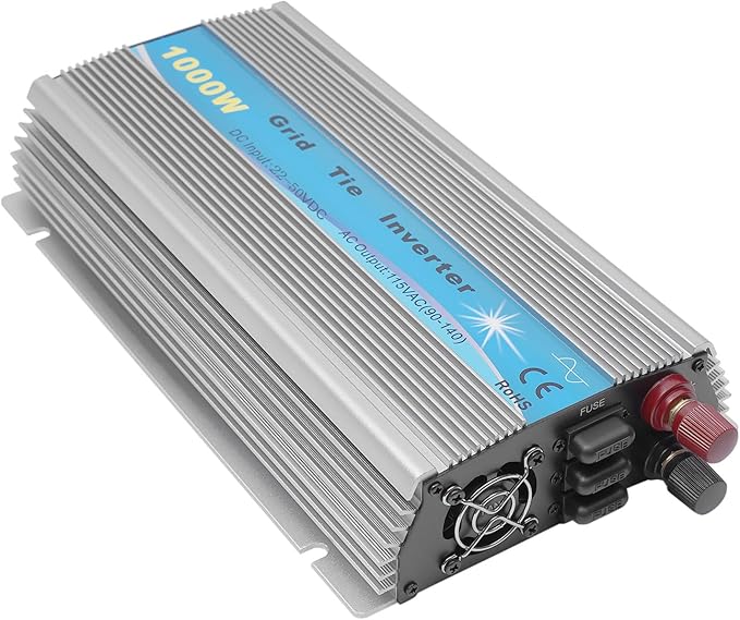 1000W Grid Tie Inverter MPPT Pure Sine Wave 22-50VDC Solar Input AC90-140V Output Solar Inverter for 12V Solar Panel