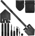iunio Camping ShovelShovel Folding Portable Multitool Foldable Entrenching Tool Collapsible Spade for Backpacking Trenching Hiking Survival Car Emergency
