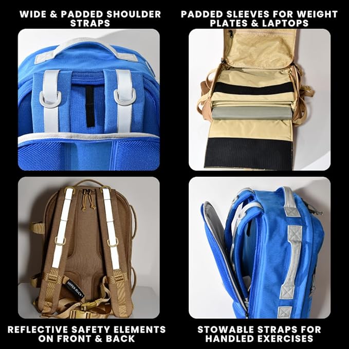 HYPERWEAR Hyper Ruck® 20L Rucking Backpack – Modular Load System Laptop &amp Plate Sleeves Fitness Hiking &amp EDC (Empty)
