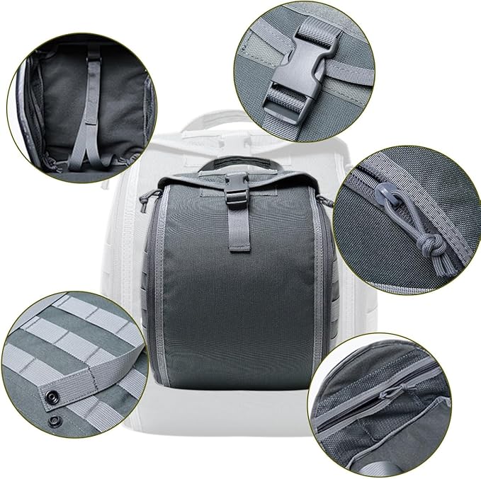 1000D Nylon Tactical Helmet Bag MOLLE Compatible Waterproof Storage Pouch Helmet Organizer for Airsoft